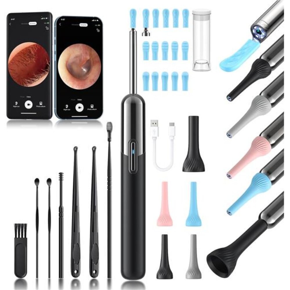 Ear Wax Removal - 3 in 1 Wireless WiFi Rechargeable Ear Cleaner, FSA Eligible